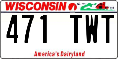WI license plate 471TWT