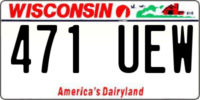 WI license plate 471UEW