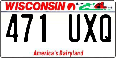 WI license plate 471UXQ