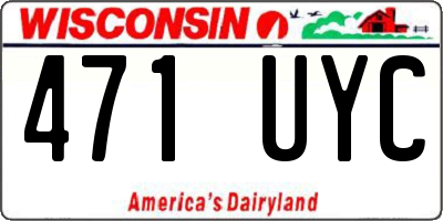 WI license plate 471UYC