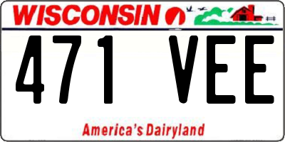 WI license plate 471VEE