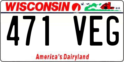 WI license plate 471VEG