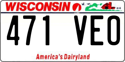 WI license plate 471VEO