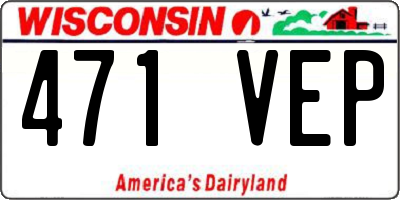 WI license plate 471VEP