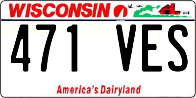 WI license plate 471VES