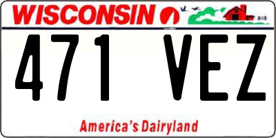 WI license plate 471VEZ