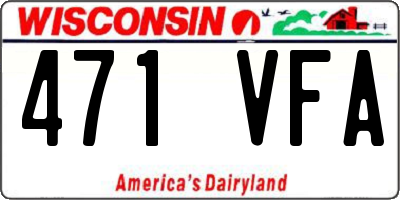 WI license plate 471VFA