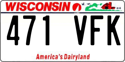 WI license plate 471VFK