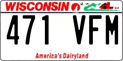 WI license plate 471VFM