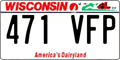 WI license plate 471VFP