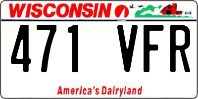WI license plate 471VFR