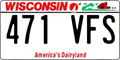 WI license plate 471VFS