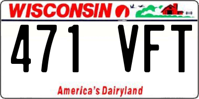 WI license plate 471VFT