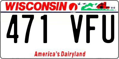 WI license plate 471VFU