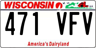WI license plate 471VFV