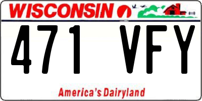 WI license plate 471VFY