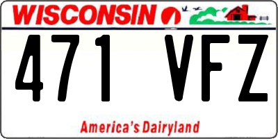 WI license plate 471VFZ