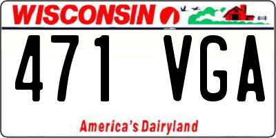 WI license plate 471VGA