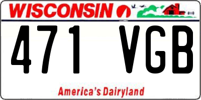 WI license plate 471VGB