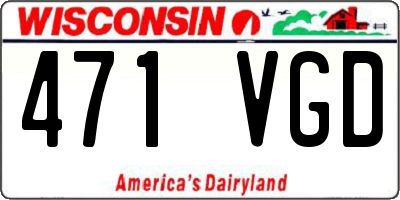 WI license plate 471VGD