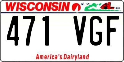 WI license plate 471VGF