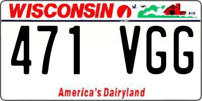WI license plate 471VGG