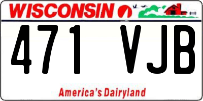 WI license plate 471VJB