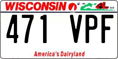 WI license plate 471VPF