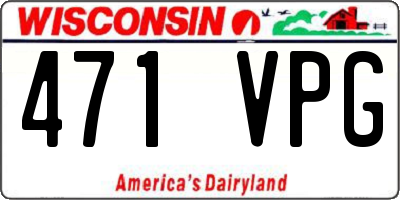 WI license plate 471VPG