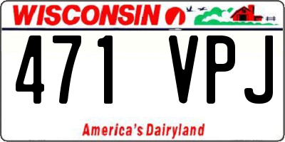 WI license plate 471VPJ