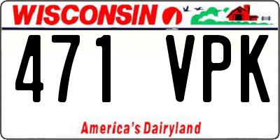 WI license plate 471VPK