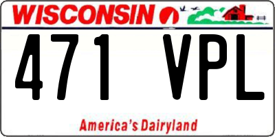 WI license plate 471VPL