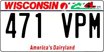 WI license plate 471VPM