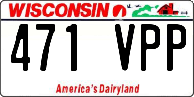 WI license plate 471VPP