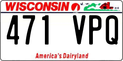 WI license plate 471VPQ