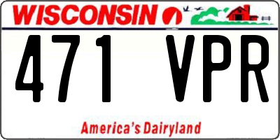 WI license plate 471VPR