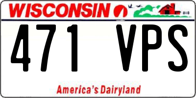 WI license plate 471VPS