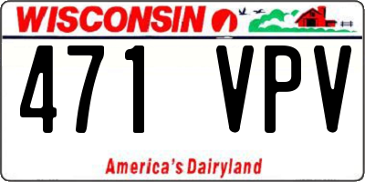 WI license plate 471VPV