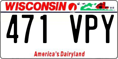 WI license plate 471VPY
