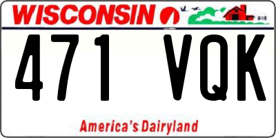 WI license plate 471VQK