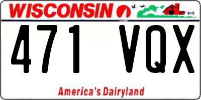 WI license plate 471VQX