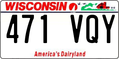 WI license plate 471VQY