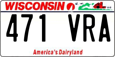 WI license plate 471VRA