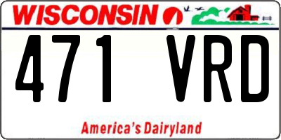 WI license plate 471VRD
