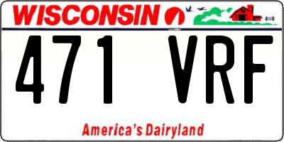 WI license plate 471VRF