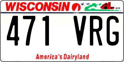 WI license plate 471VRG