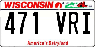 WI license plate 471VRI