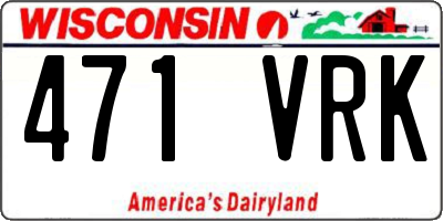 WI license plate 471VRK