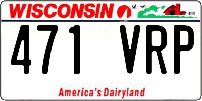 WI license plate 471VRP