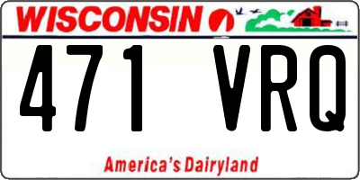 WI license plate 471VRQ